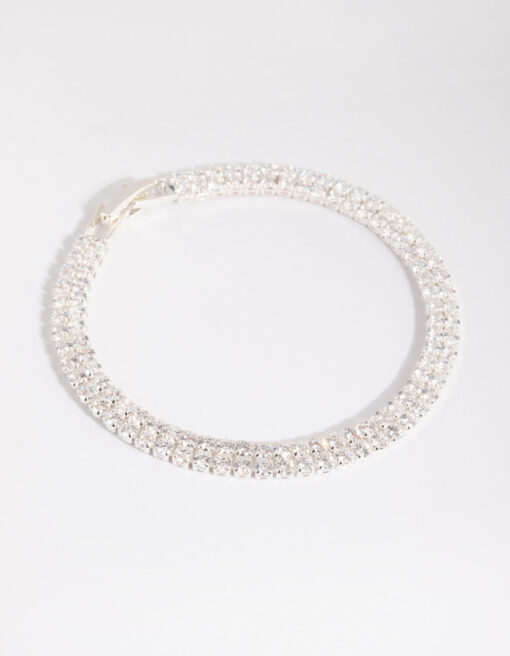 Layered Cup Chain Tennis Bracelet