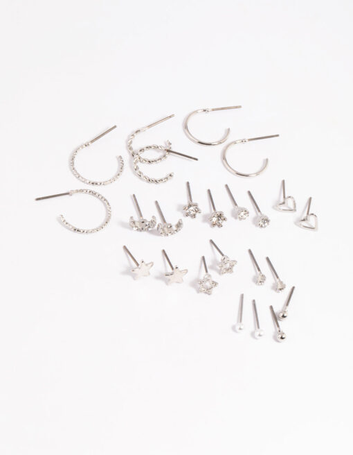 Celestial Heart Stud Earring 12-Pack