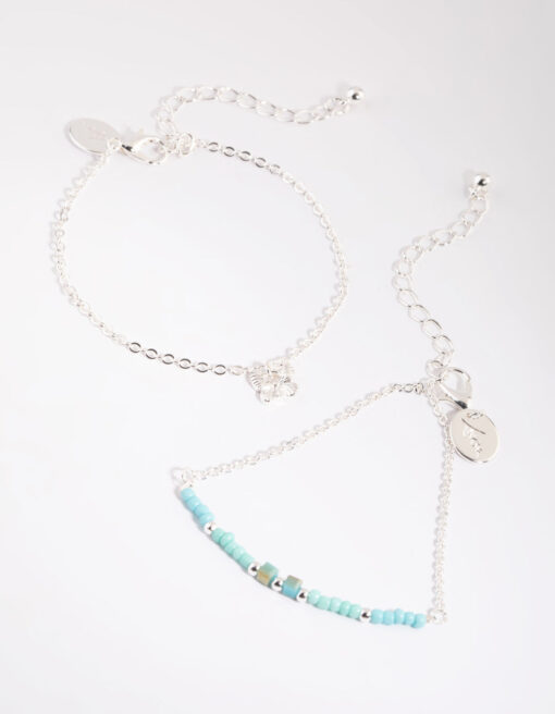 Butterfly Beaded Bracelet Set