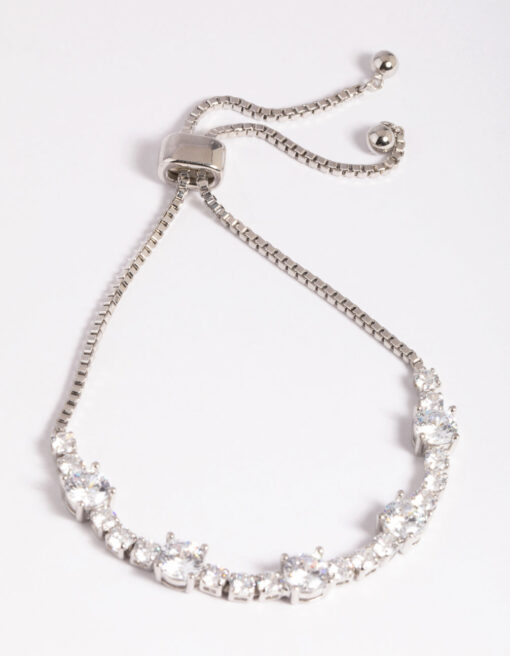 Rhodium  Tennis Bracelet