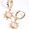 Moonstone Huggie Hoop Earrings