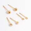 Stainless Steel Cubic Zirconia Plain Stud Earring Pack