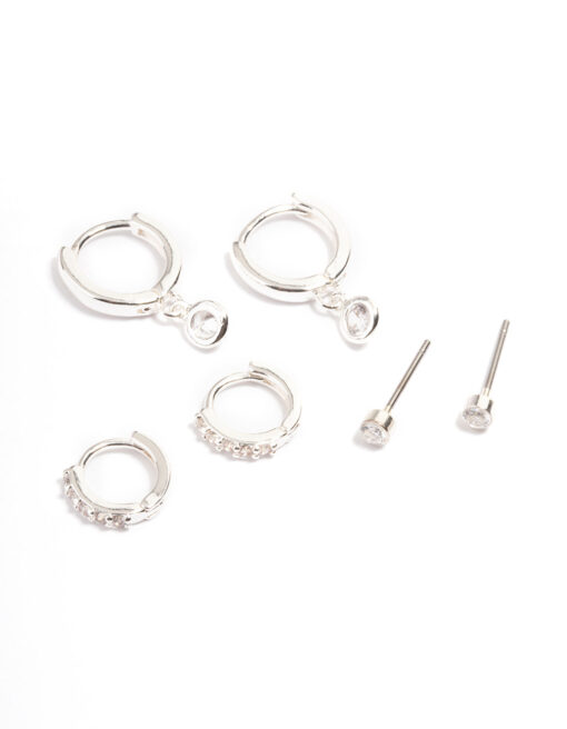 Clear Stud & Huggies Pack