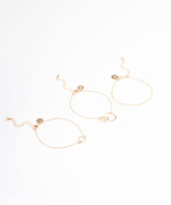 Open Circle Linked Bracelet Pack