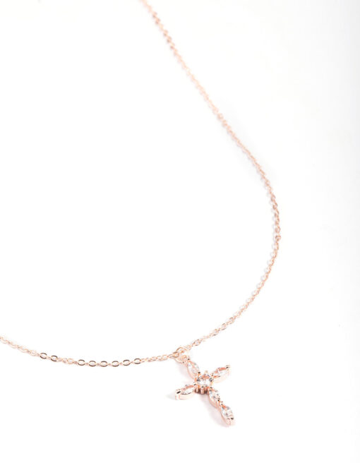 Rose Classic Cross Necklace