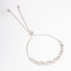 Rhodium Marquise  Toggle Bangle
