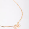 Black Letter Pendant Necklace
