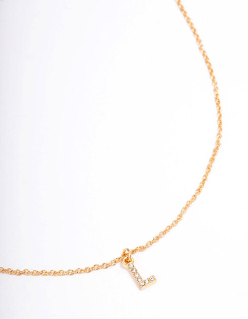 Letter L Initial Pendant Necklace