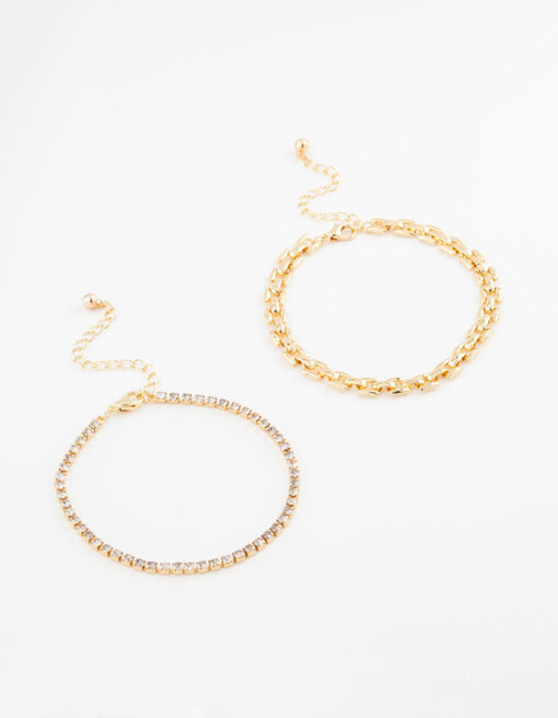 Link Chain & Tennis Bracelet Pack