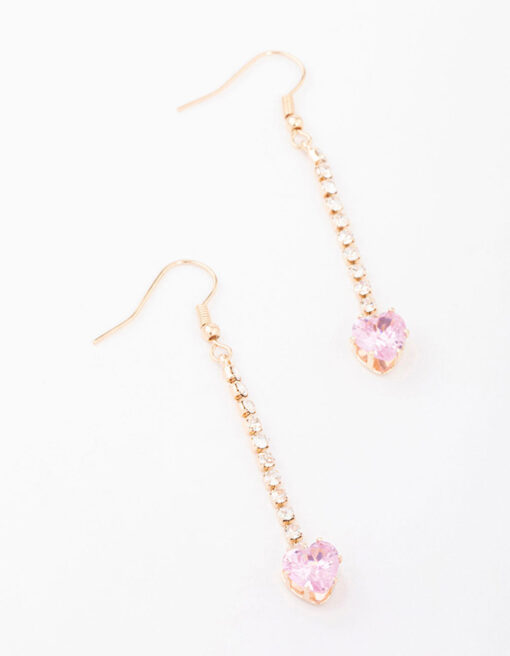 Pink Heart Earrings