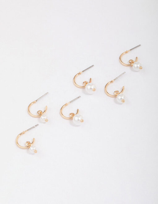 Graduating Pearl Drop Earring 3-Pack