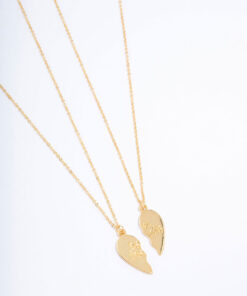 Best Friend Heart Pendant Necklace Pack