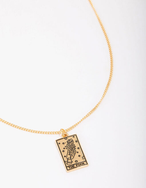 Fool Tarot Card Pendant Necklace