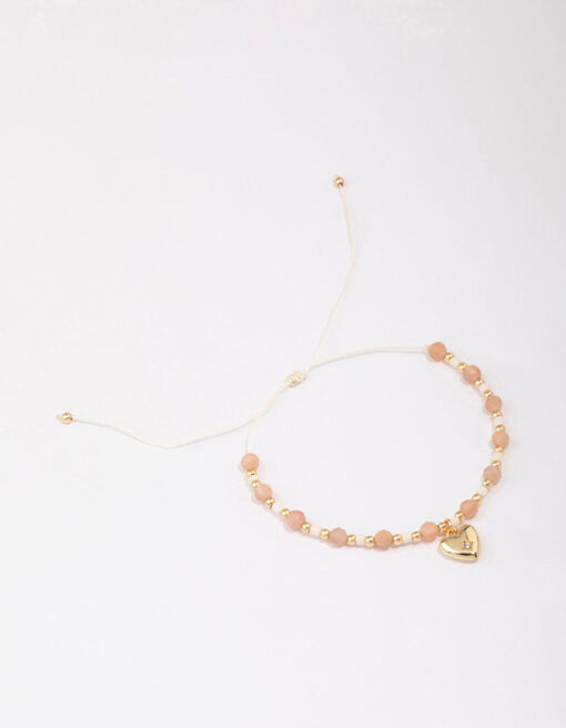 Heart Adjustable Cord Bracelet