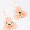 Large Flower Wire Hoop Earrings