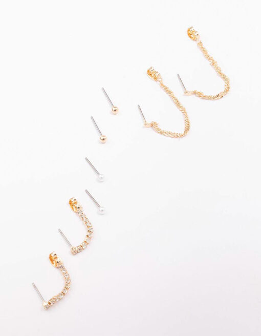Mixed Chain & Earring 4-Pack