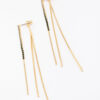 Snake Chain & Sandwich Drop Earrings