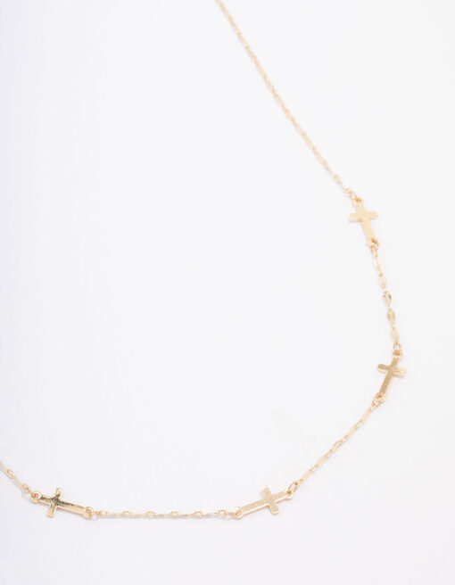 Simple Cross Chain Necklace