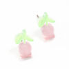 Rose Enamel Stud Earrings