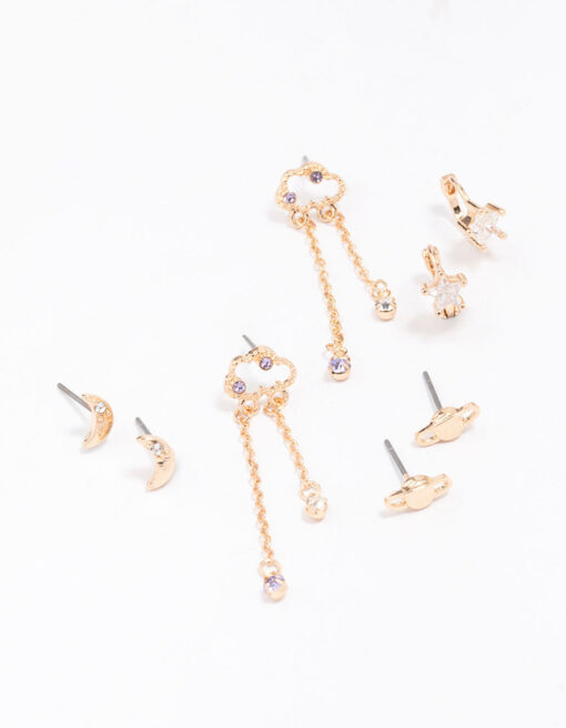 Cluster Mixed Earring 4-Pack