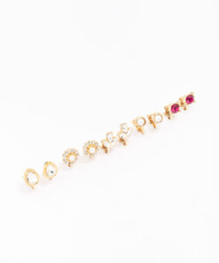 Jewel Stone Clip On Earring 5-Pack