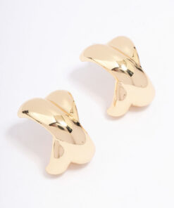 Cross Hoop Earrings