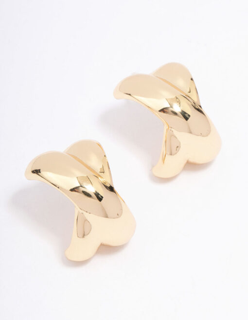 Cross Hoop Earrings