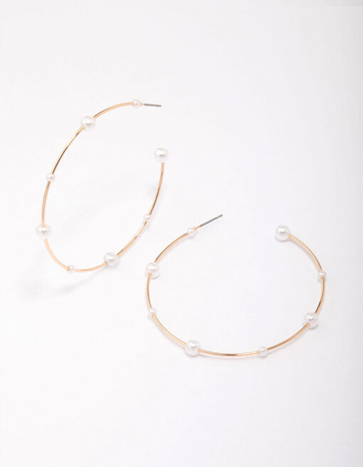 Pearl Hoop Earrings