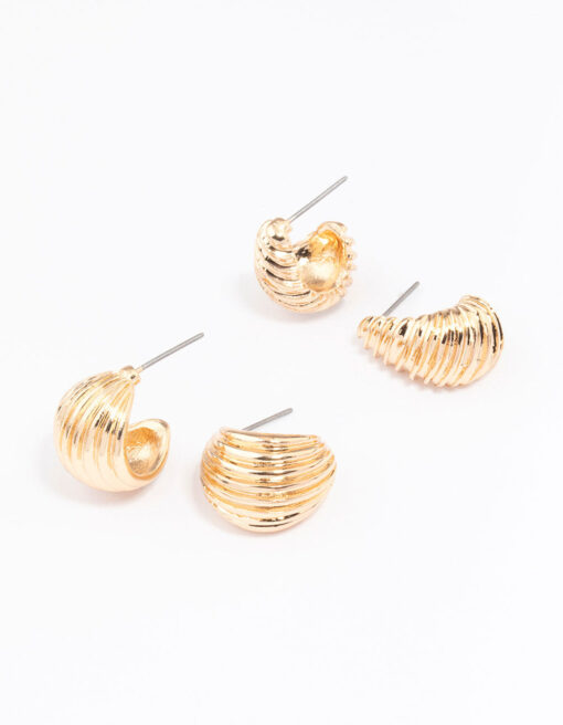 Textured Hoop Earring Pack