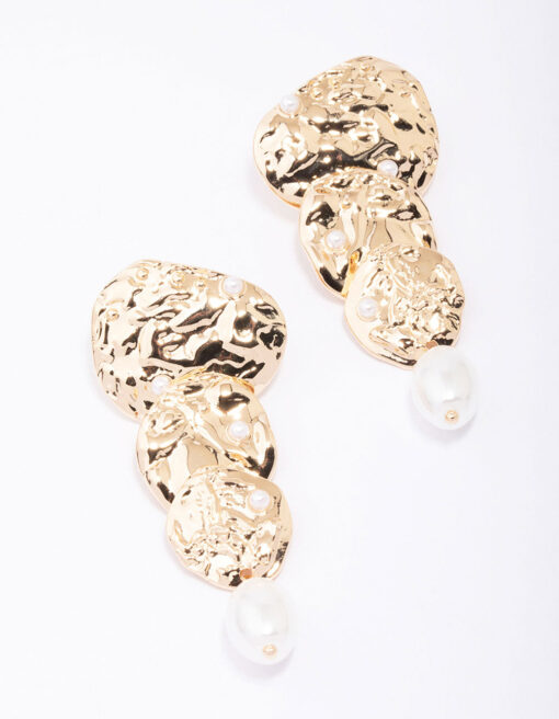 Molten Pearl Drop Earrings