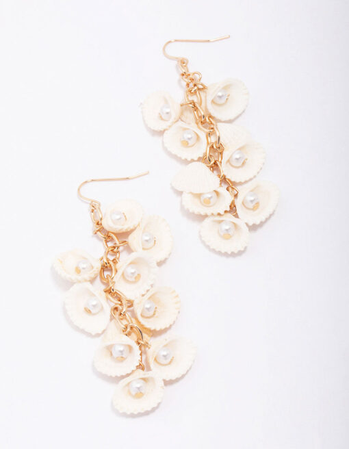 Flowing Shell Drip Earrings
