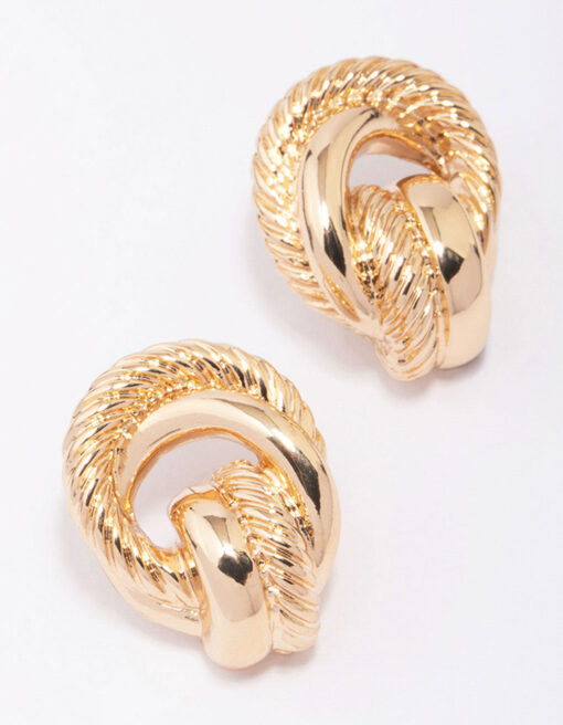 Rope Knotted Stud Earrings
