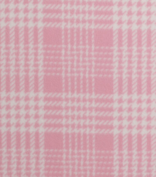 Pink Plaid Fleece Fabric