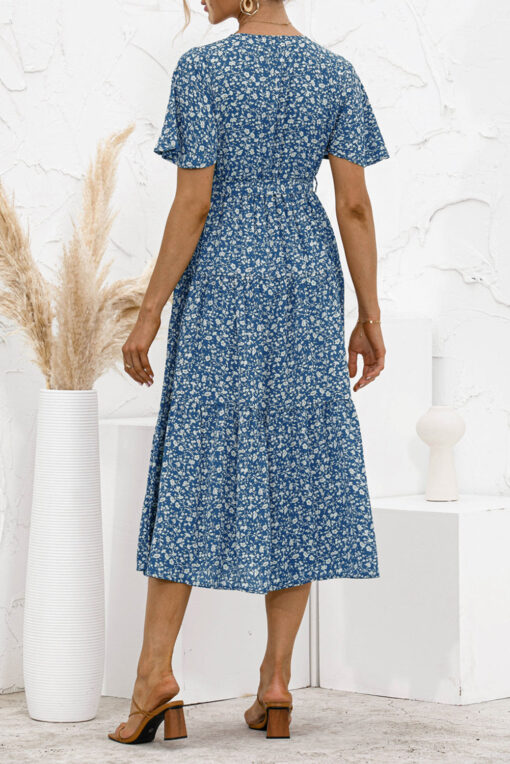 Women's Summer Polka Dots Short Sleeve A Line Mini Dress - Image 11
