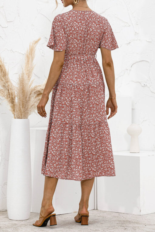 Women's Summer Polka Dots Short Sleeve A Line Mini Dress - Image 8