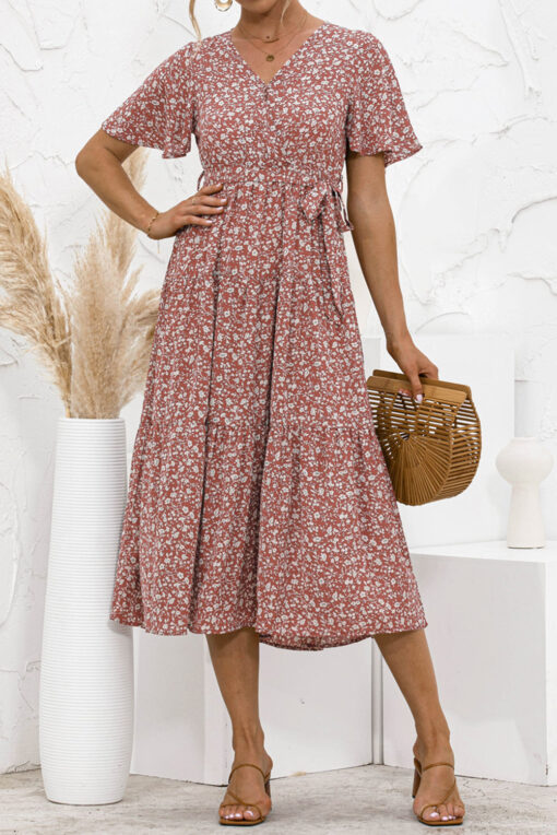 Women's Summer Polka Dots Short Sleeve A Line Mini Dress - Image 7