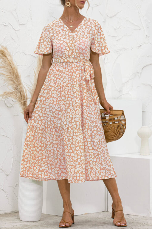 Women's Summer Polka Dots Short Sleeve A Line Mini Dress - Image 16
