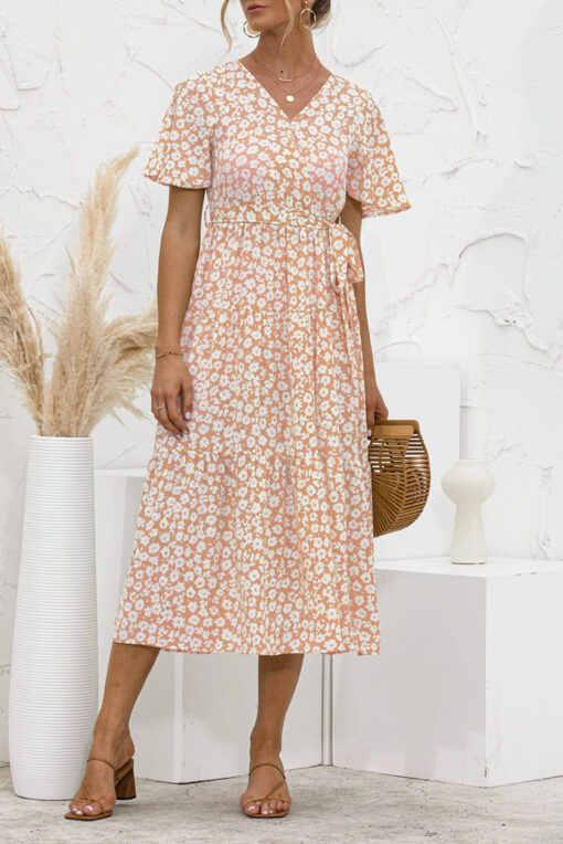 Women's Summer Polka Dots Short Sleeve A Line Mini Dress - Image 18