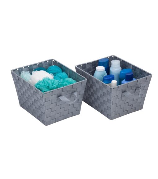 12 x 8 Gray Woven Baskets 2pk - Image 3