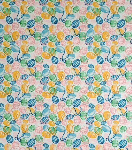 Vintage Eggs & Bows on Cream Easter Cotton Fabric